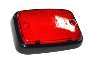 Seitenreflektorglas hinten rot/schwarz T2 Bus 69-79