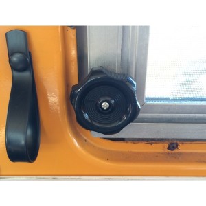 Verstellrad für Lamellenfenster schwarzT2 Bus Westfalia