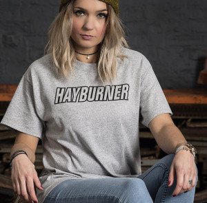 Hayburner T-Shirt grau mit schwarzen Logo