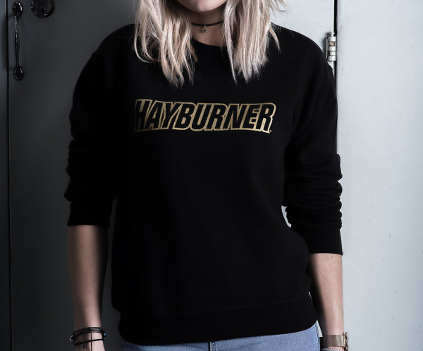 Hayburner Sweatshirt schwarz mit goldenem Logo