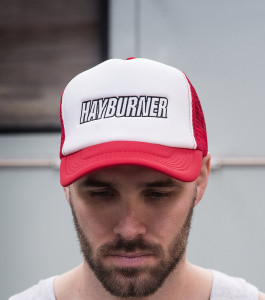 Hayburner Trucker Cap rot/weiß mit schwarzem Logo