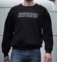 Hayburner Sweatshirt schwarz mit weißem Logo