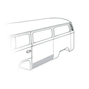 Rep.-Blech mittleres Seitenteil 30cm, passend für VW Bus T2 67-79