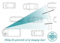 Convex Außenspiegel unpoliert,Auto Wares, passend für VW Bus T1