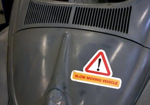 Slow moving Vehicle Magnet Patina-Style
