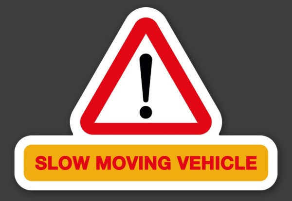 Slow moving Vehicle Magnet clean