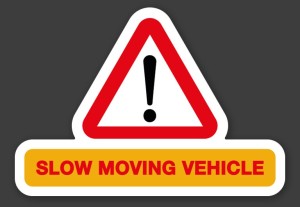 Slow moving Vehicle Magnet clean